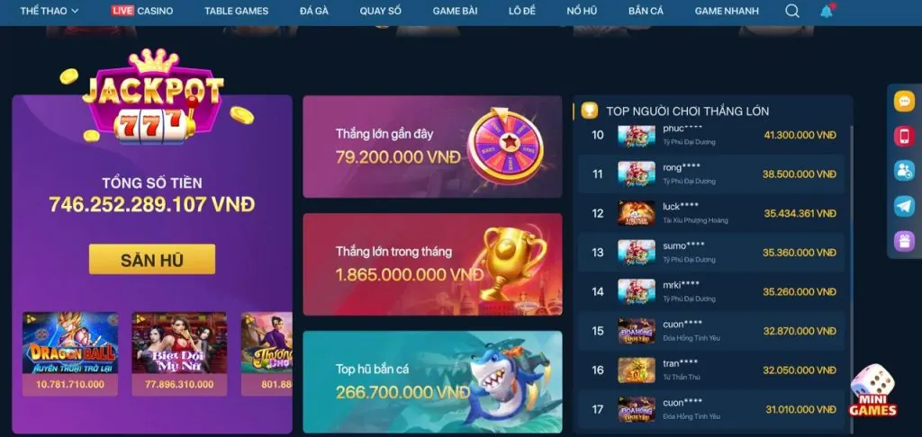 Hoàn trả hàng tuần cho game Cá Xèng